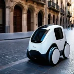 Home 12 로봇 센서 종류 - **Prompt: Futuristic City Delivery Robot in Barcelona**
"A sleek, advanced delivery robot with s...