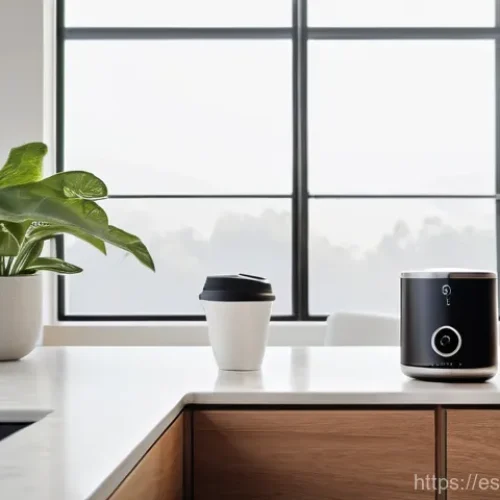 Home 20 로봇과 사물인터넷 IoT - **Prompt 1: Peaceful Smart Morning Routine**
"A tranquil and modern bedroom scene bathed in soft...