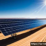 Home 13 로봇이 적용된 신재생 에너지 - **Prompt:** A state-of-the-art autonomous robot, designed for cleaning, glides across vast arrays of...